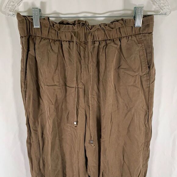 Banana Republic Jogger Pants Womens Small Brown Pull On Elastic Waist Drawstring - Picture 3 of 9